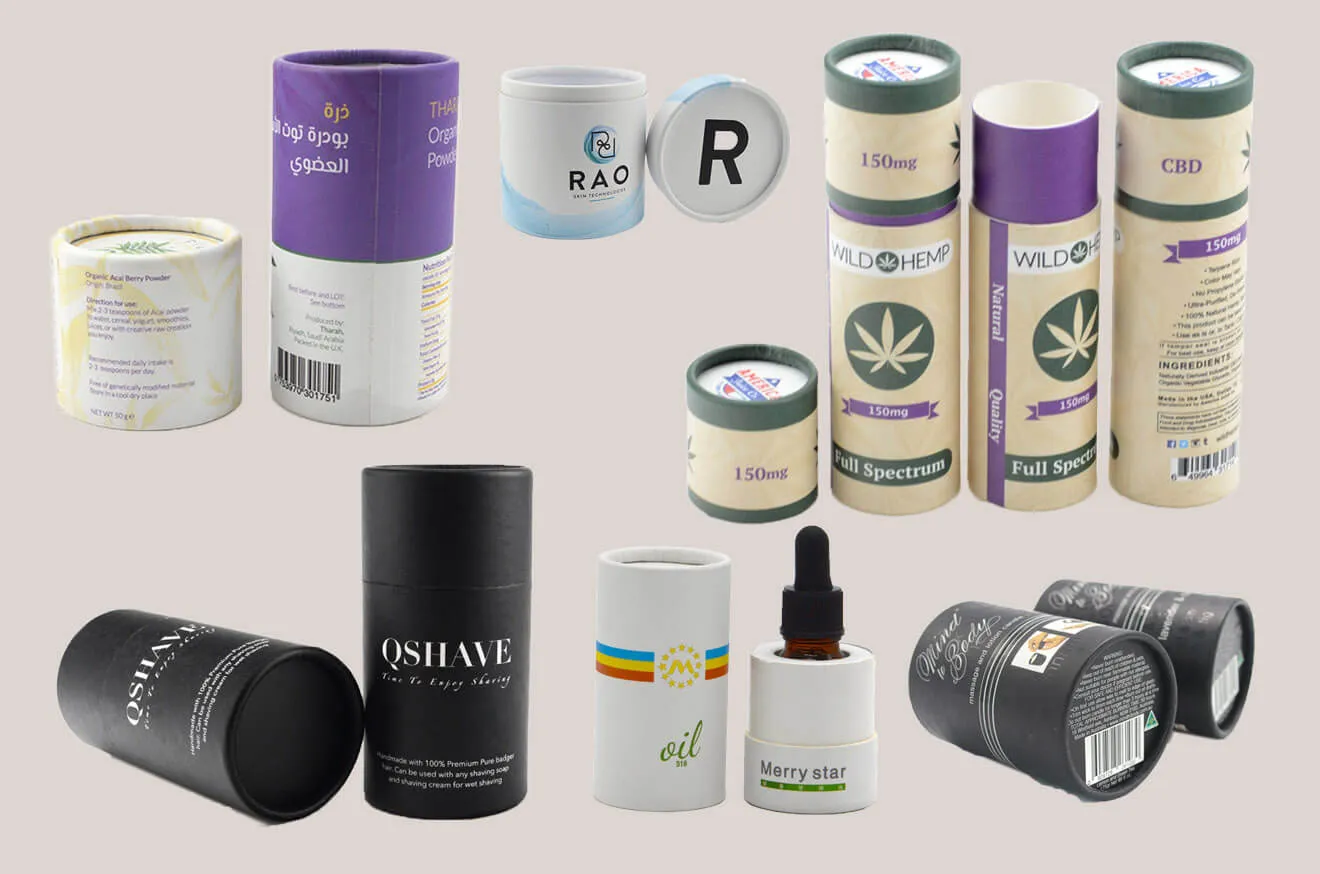 Cosmetic Cardboard Tubes Cylinders