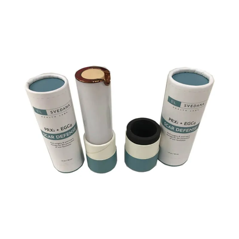Cosmetic device packaging tube box
