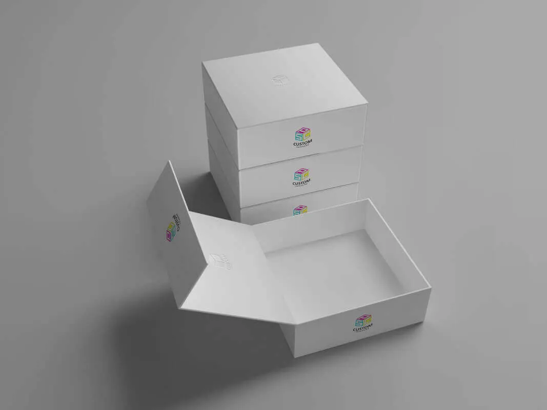 Customized hinged lid rigid gift box Mock up