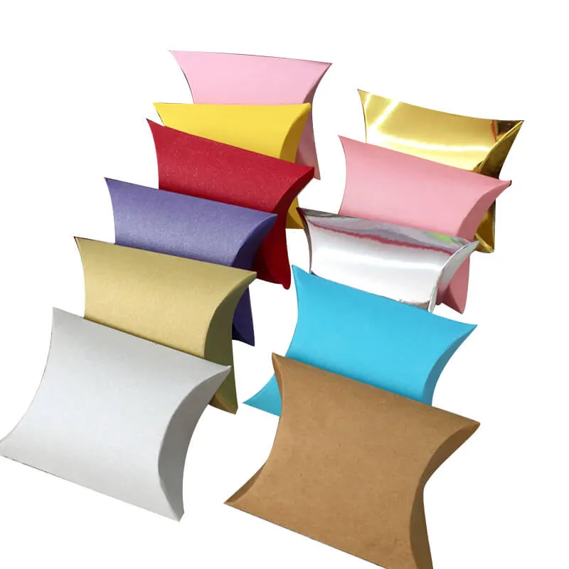 Decorated Specialty Texture Paper Pillow Boxes