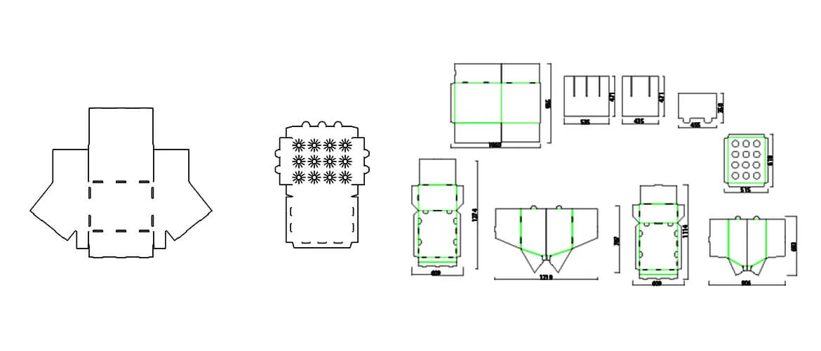 Die-Cut Design For Cardboard Display Box