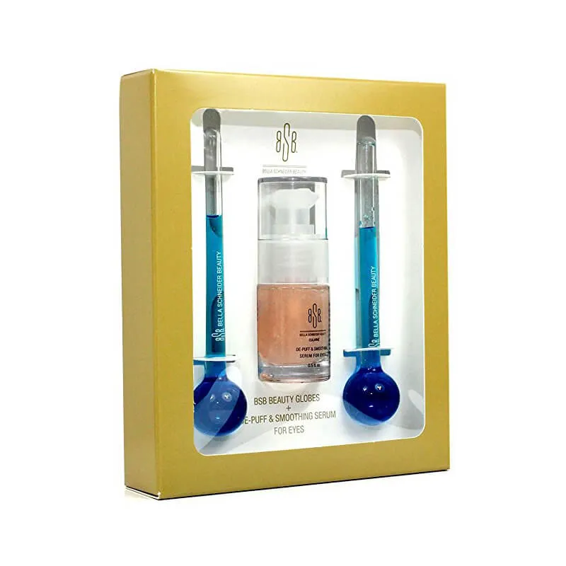 Gold metallic eye beauty kits packaging box