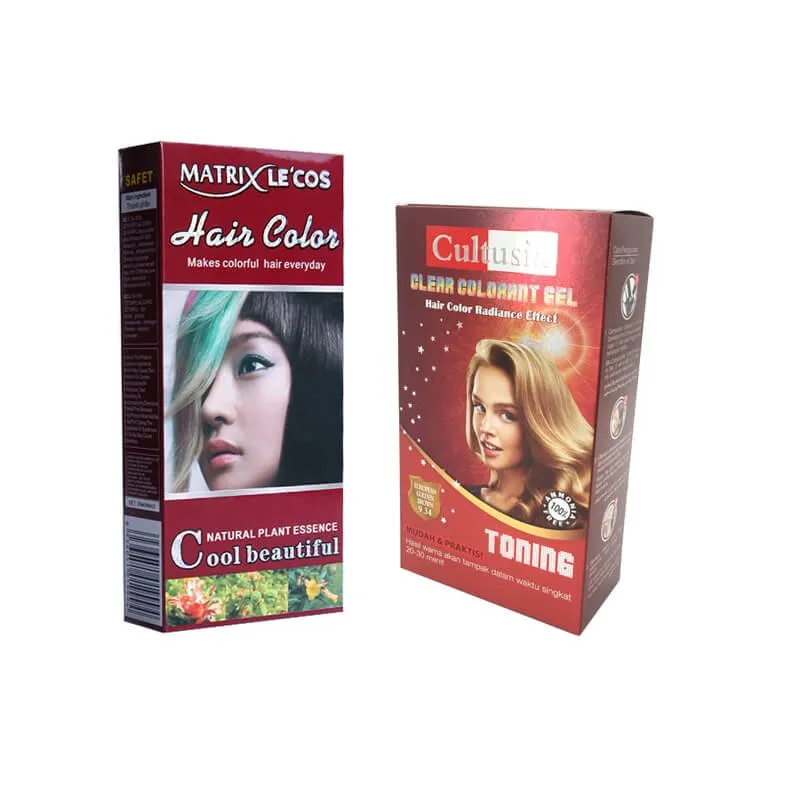 Hair color packaging box
