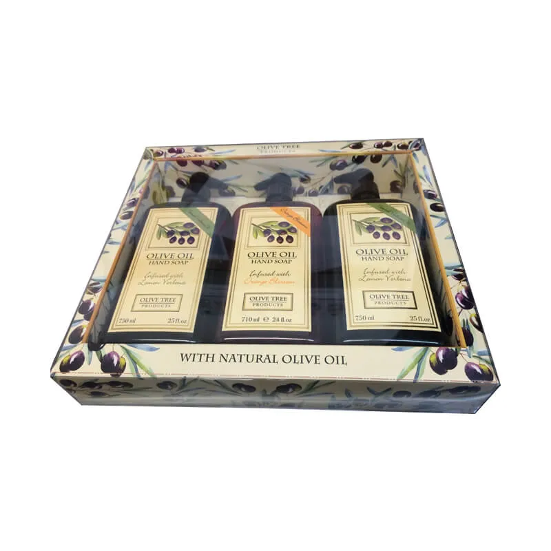 Hand soap packaging tray box