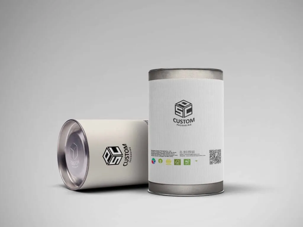 High-quality iron tube box with printing mockup