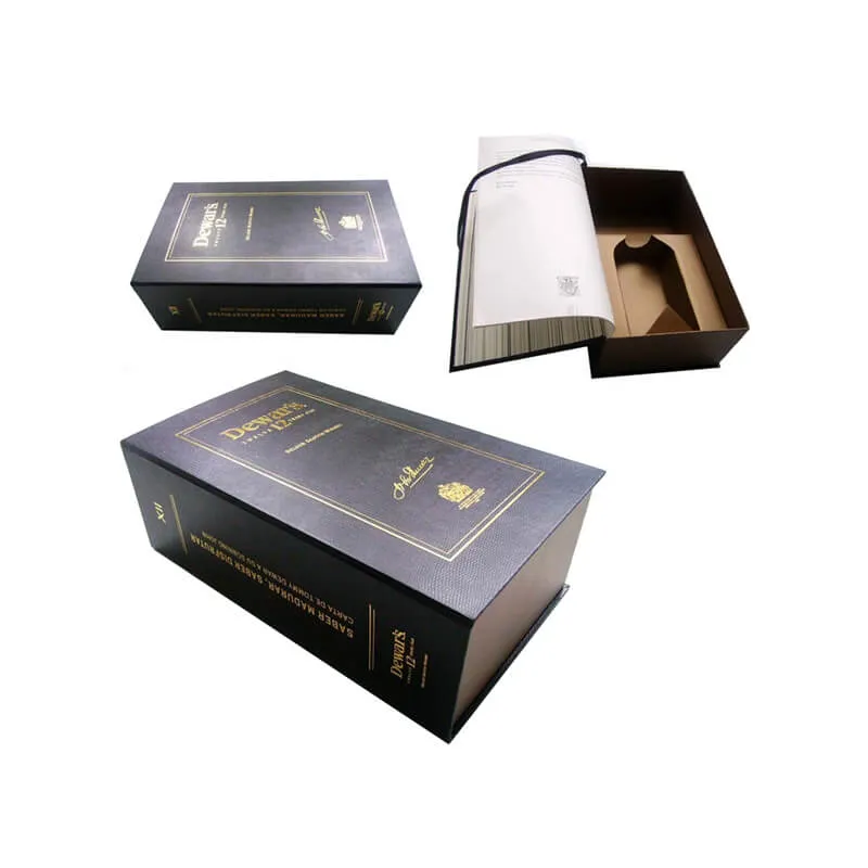 Hinged lid vodka display box