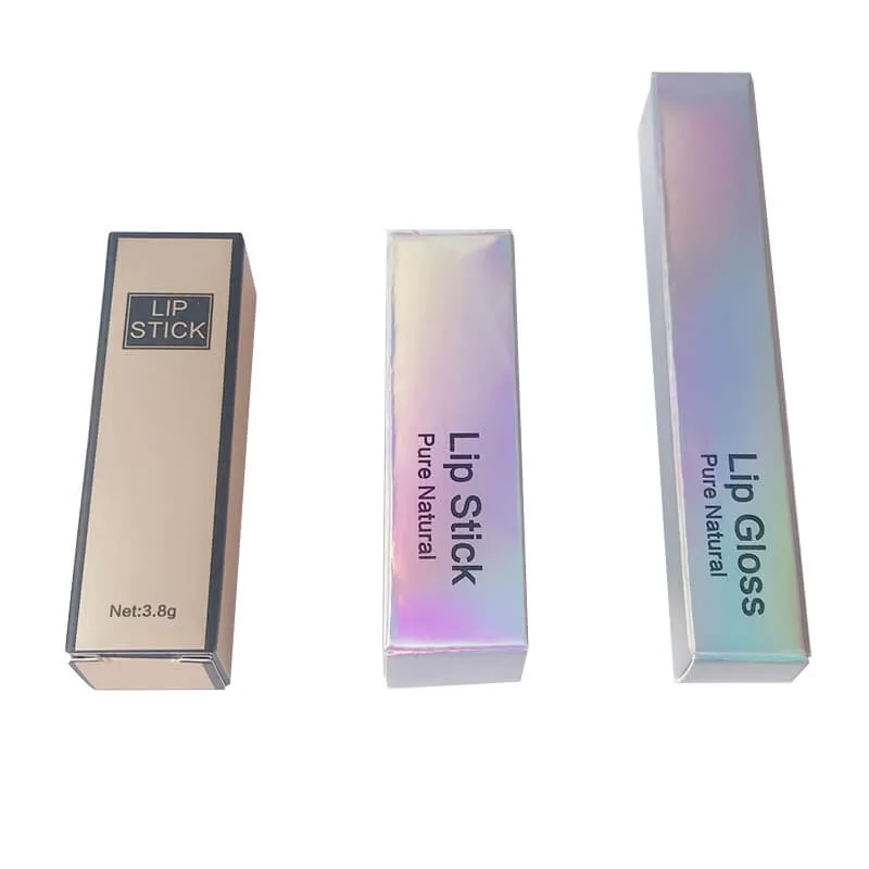 Lip stick packaging box with laser film