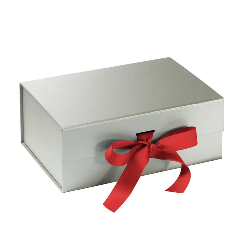 Luxury silver foil gift box for cosmetic kits