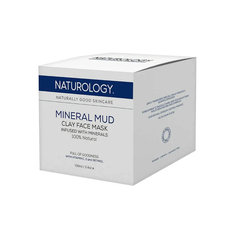 Packaging box for mineral mud mask bottle