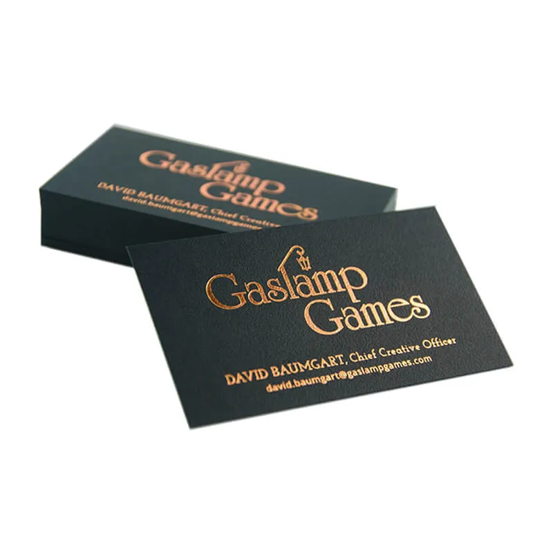 Paper business card with foil stamping