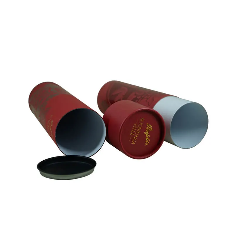 Paper tube wine box packaging