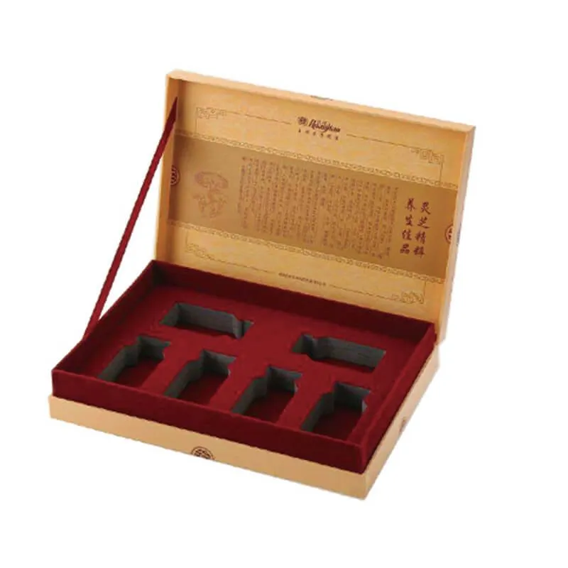 Rigid set up box with velvet coated EVA foam