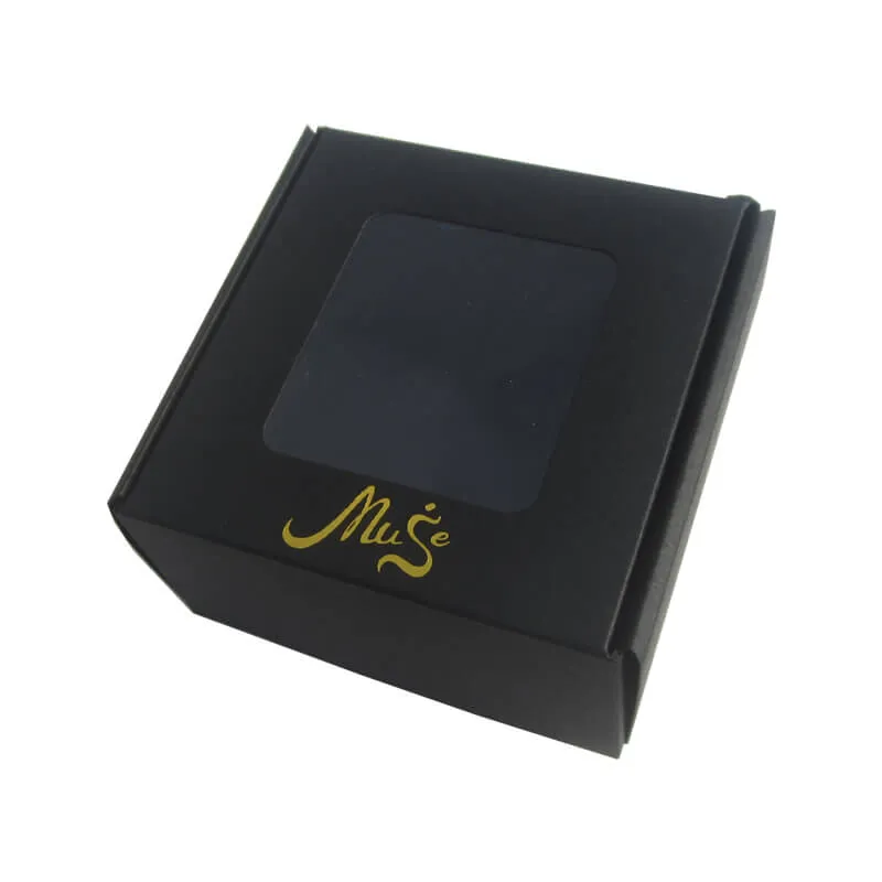 Shoe mailer box with plastic window