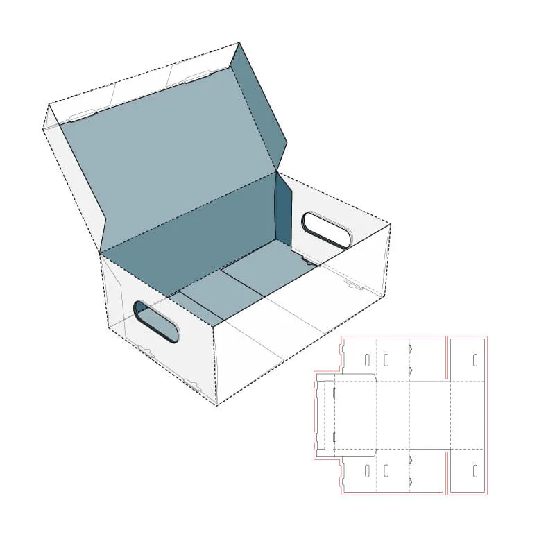 Shoe packaging box mockup design