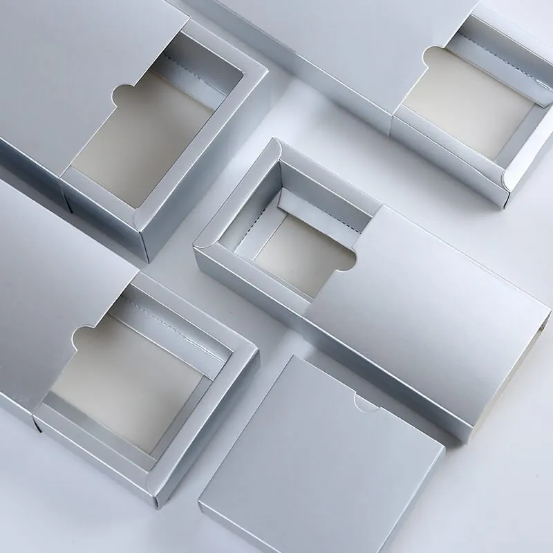 Silver Foil Paper Packaging Box