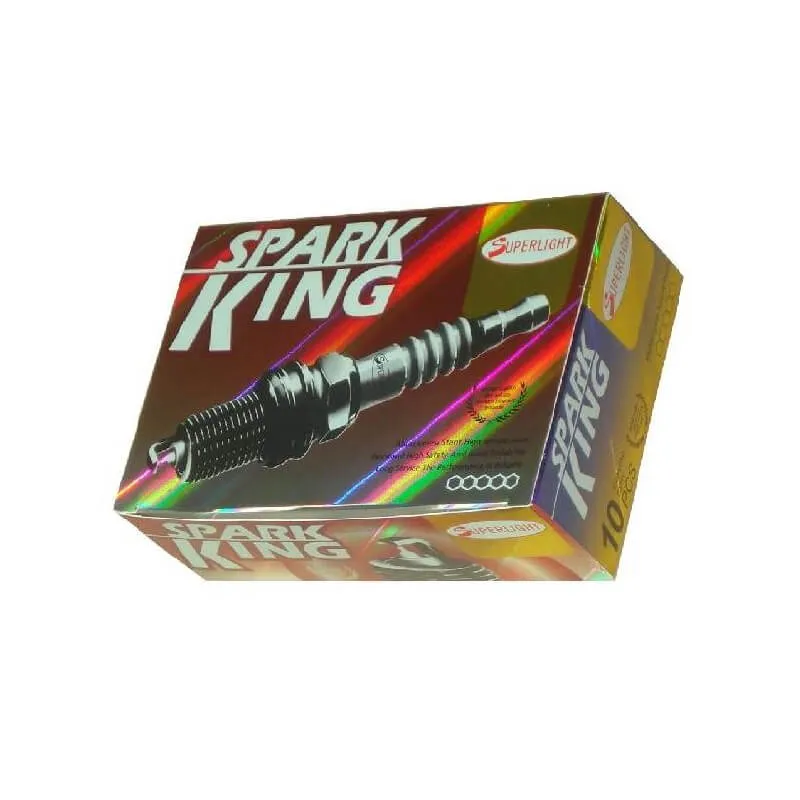 Spark plug packaging box with laser film