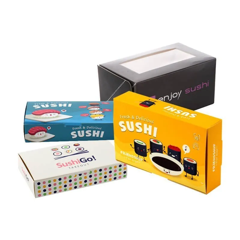 Paper packaging box for Sushi