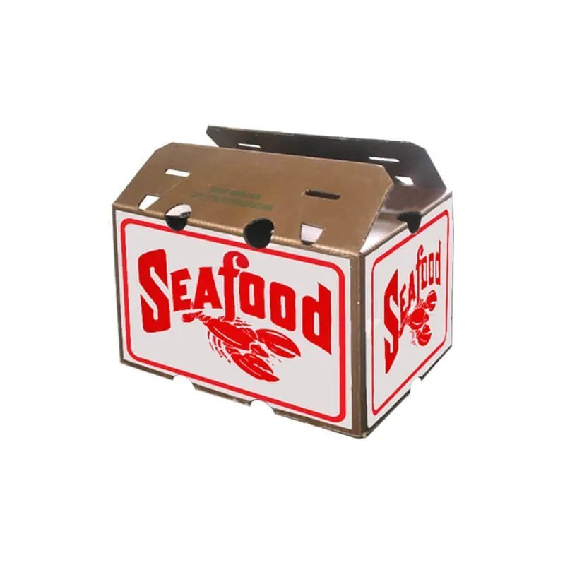 Waxed seafood packing box