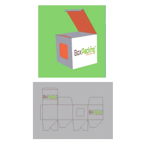 het kubieke ontwerp van de vorm kosmetische verpakkende doos