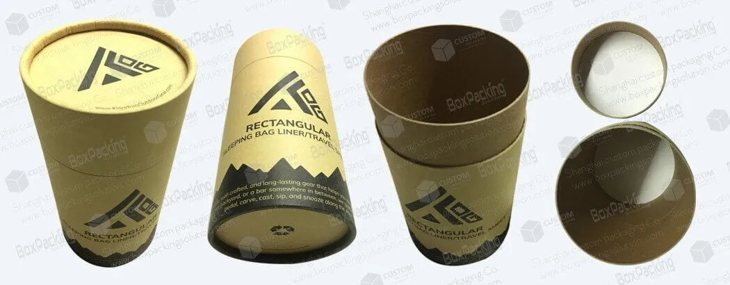 custom cardboard tubes Kraft paper board with black printing