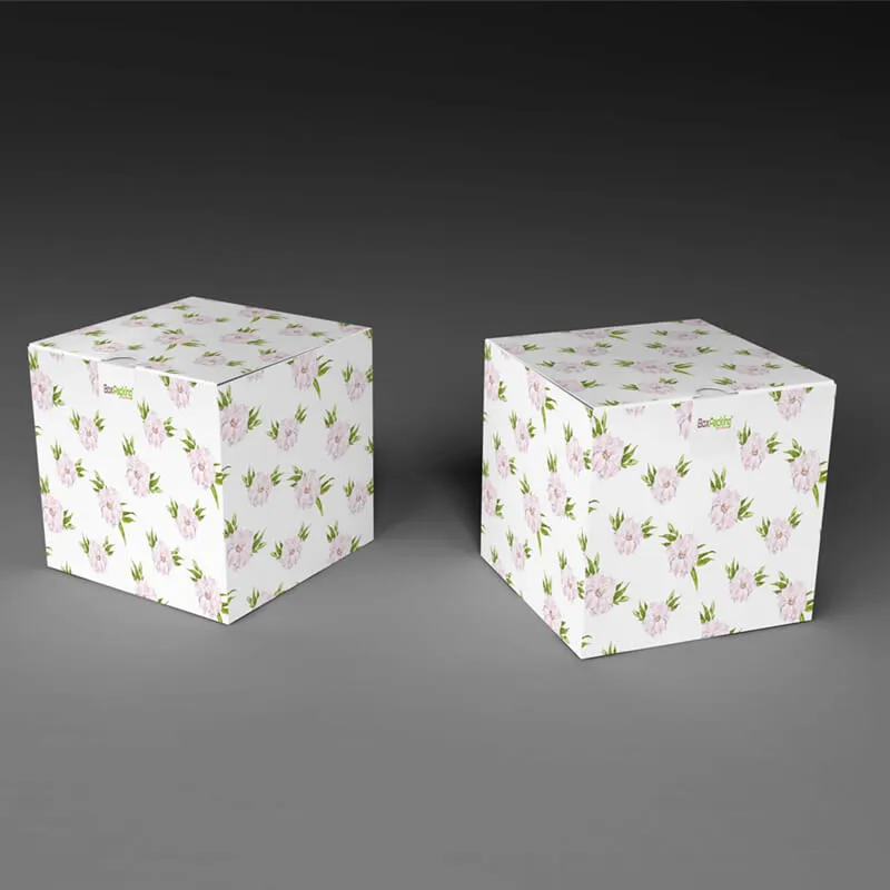 custom made snap bottom paper box mockup