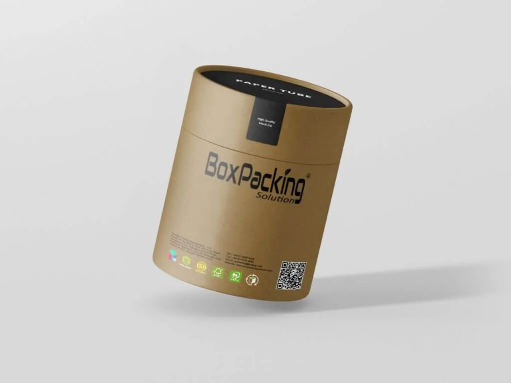 customized cardboard tube for coffee mock-up