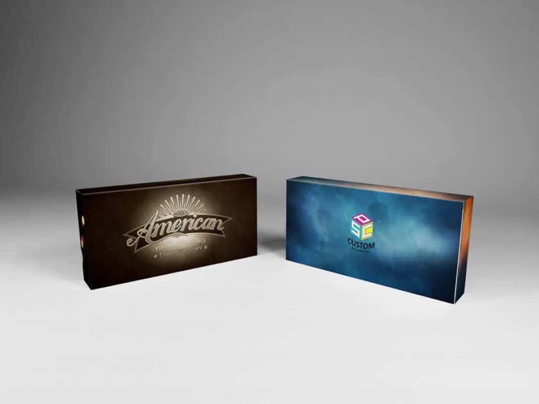 customized magnetic closure rigid box mock up