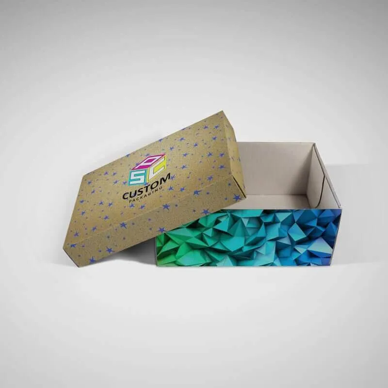 customized shoe packaging box corrugated box mock up 1