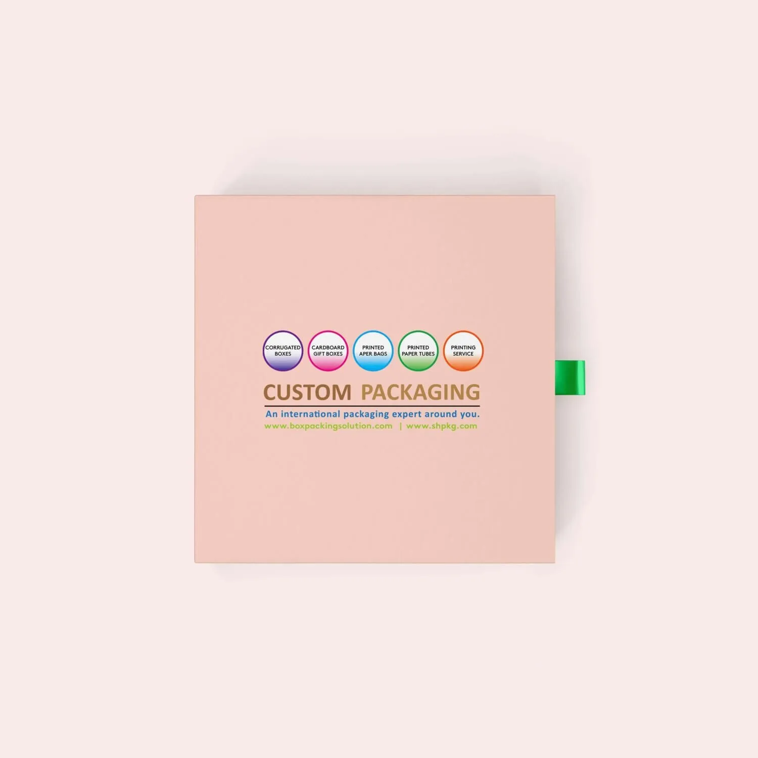 pink cardboard drawer box