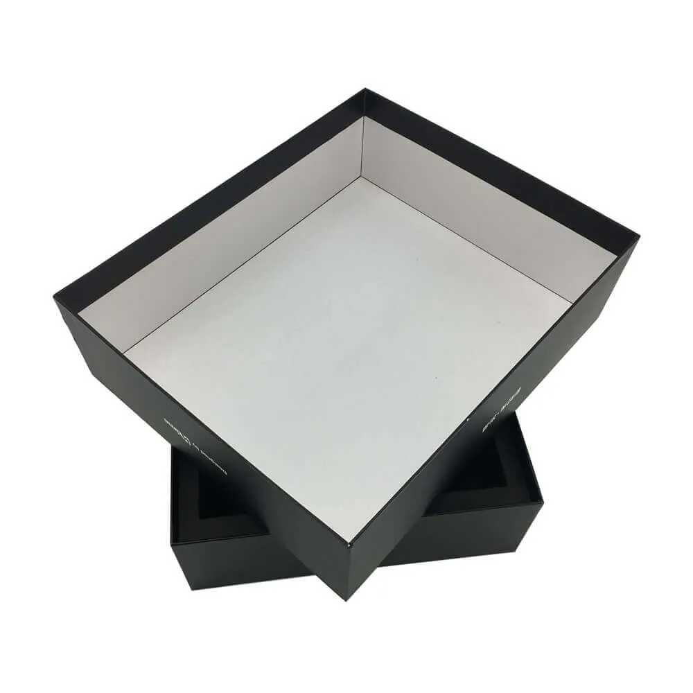 2 Pieces Black Rigid Setup Box Side View Four