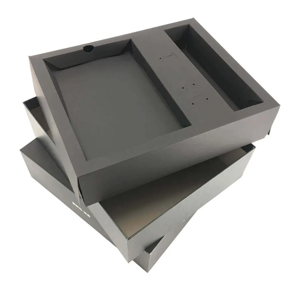2 Pieces Black Rigid Setup Box Side View Three