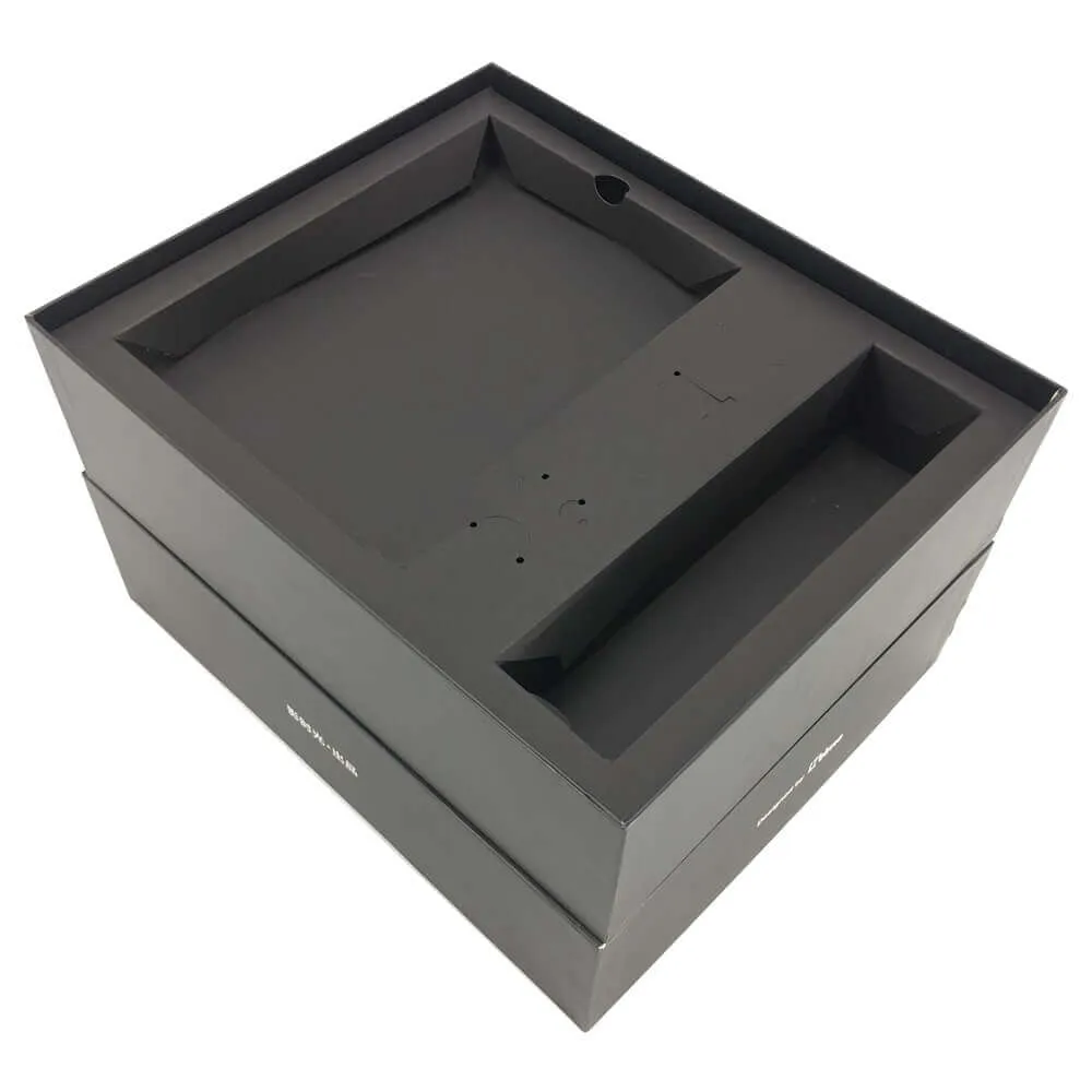 2 Pieces Black Rigid Setup Box Side View Two