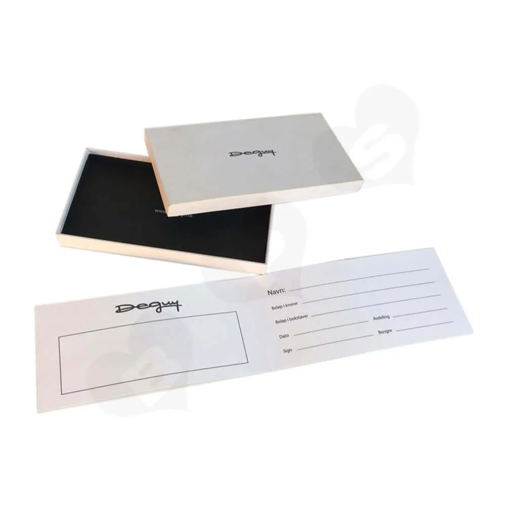 Apparel Rigid Gift Box And Thank You Card Side View One