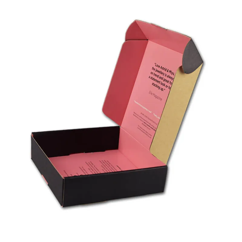 B flute corrugated folding mailer box