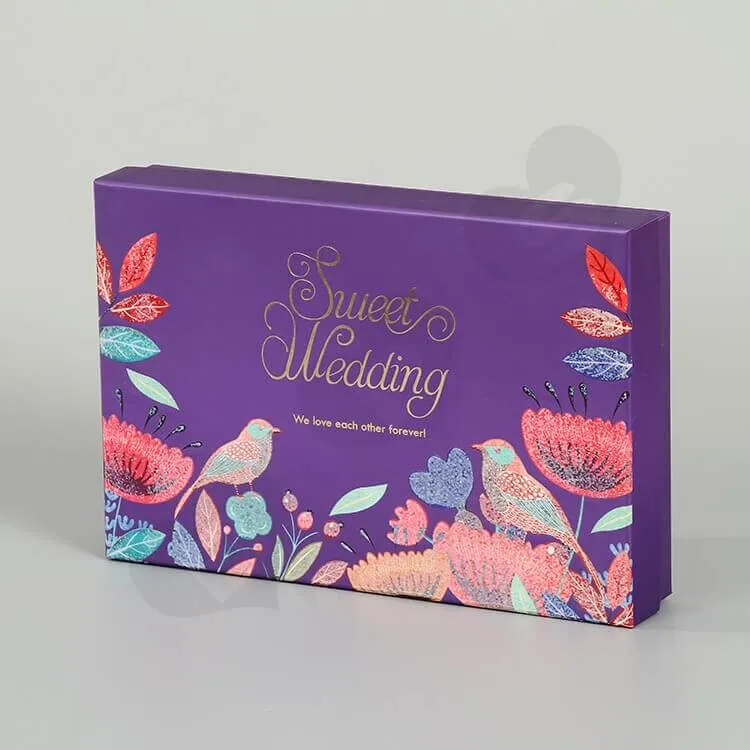 Beautiful Matte Color Gift Box For Wedding side view one