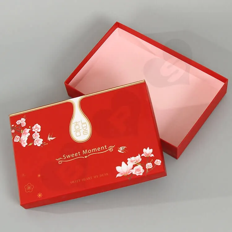Beautiful Rigid Gift Box For Wedding Gift side view five