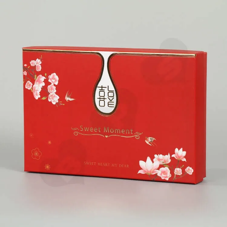 Beautiful Rigid Gift Box For Wedding Gift side view one