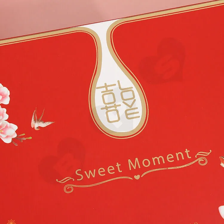 Beautiful Rigid Gift Box For Wedding Gift side view three