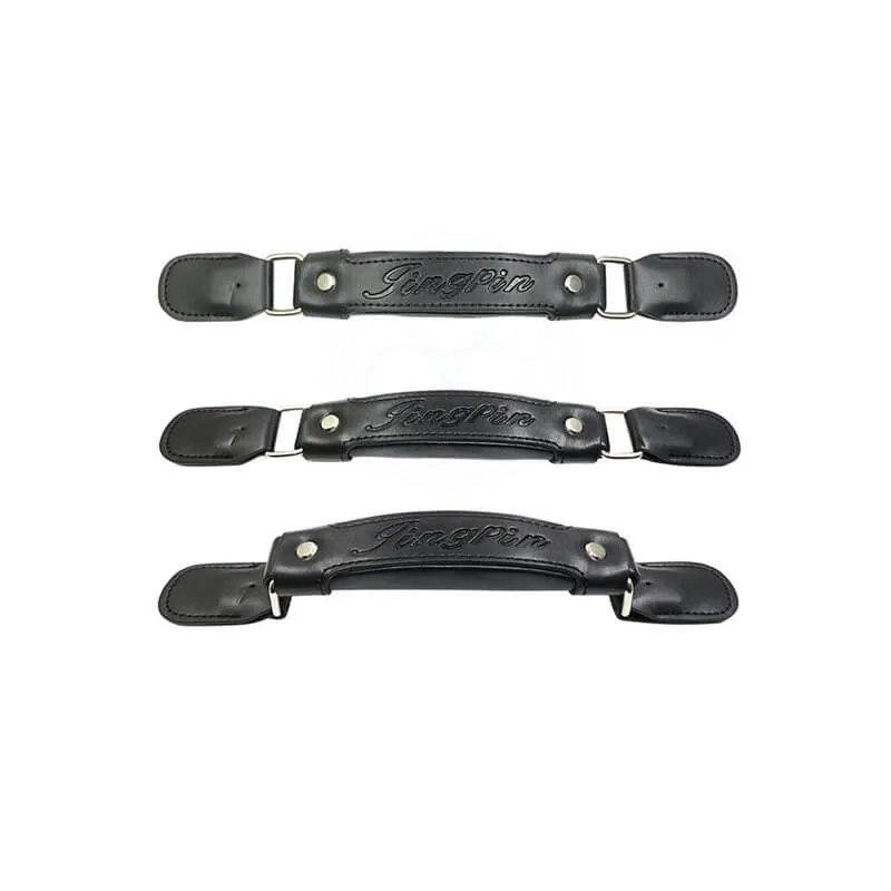 Black Leather Handle With Customized Logo