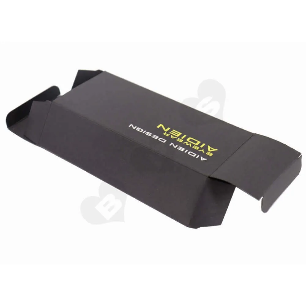 Black Paperboard Sunglass Packaging Box side view three