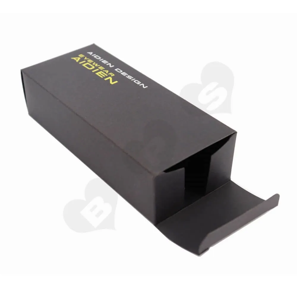 Black Paperboard Sunglass Packaging Box side view two
