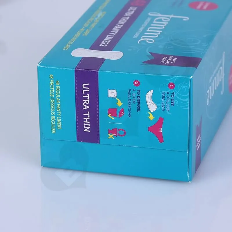 Cardboard Packing Box For Sanitary Napkins side view four