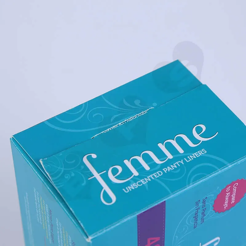 Cardboard Packing Box For Sanitary Napkins side view seven