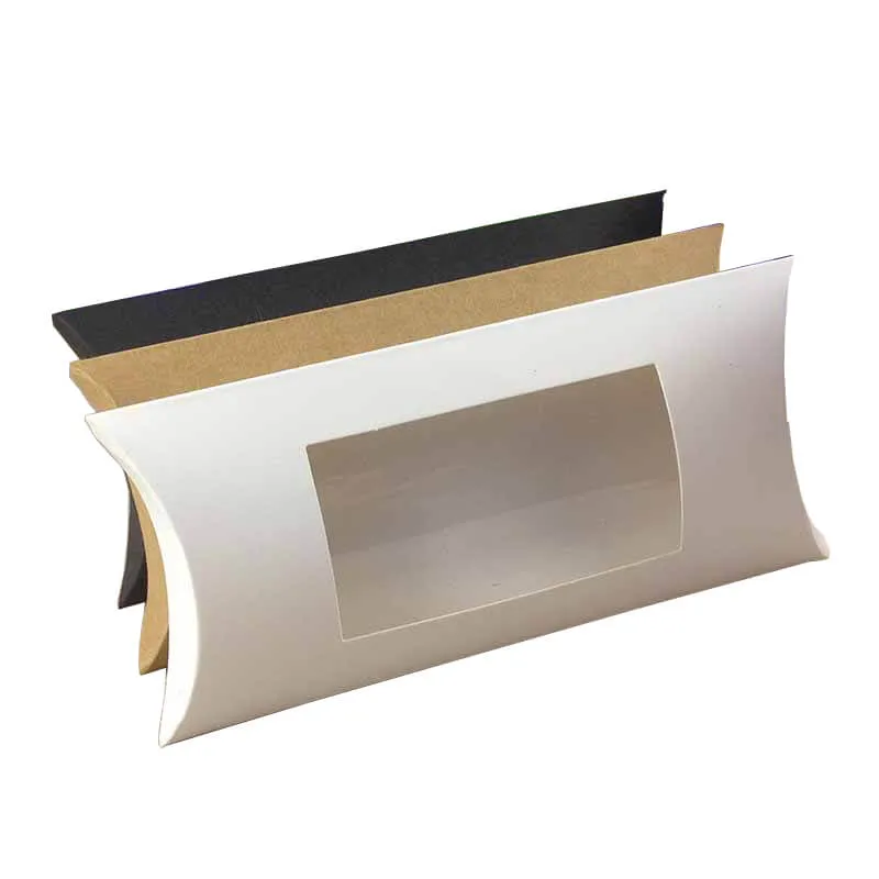 Cardboard Pillow Box with PVC Window