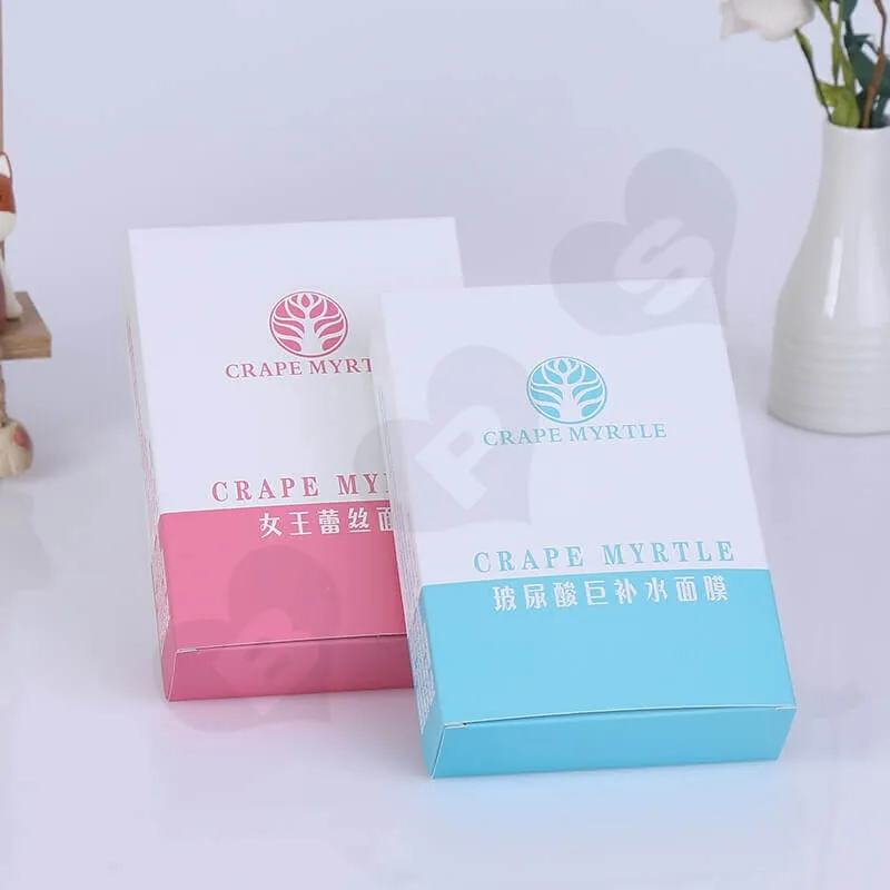 Cardboard Printed Mask Packaging Box side view one