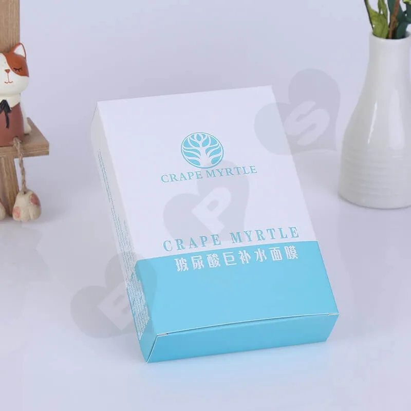Cardboard Printed Mask Packaging Box side view three