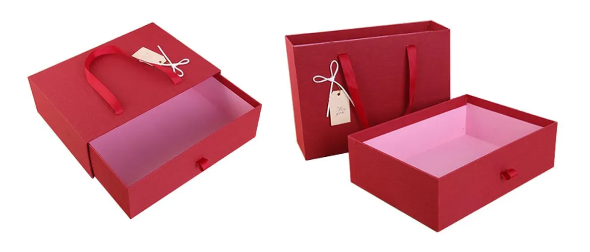 Cardboard drawer gift box for wedding gifts or candy