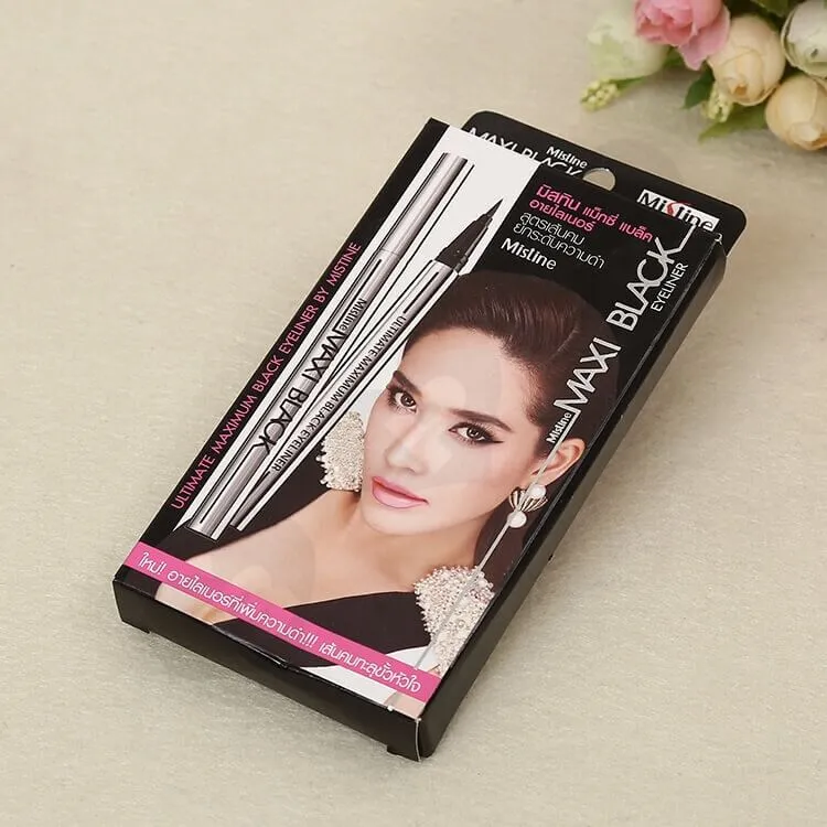 Color Printed Cardboard Box For Eyeliner side view three