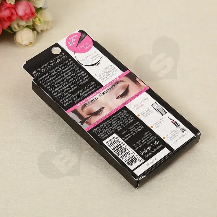 Color Printed Cardboard Box For Eyeliner side view two