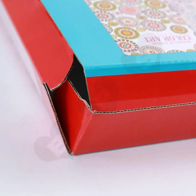 Color Printed Cardboard Box For Food side view three